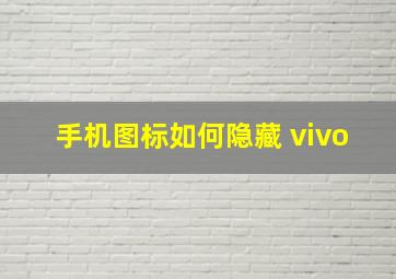 手机图标如何隐藏 vivo